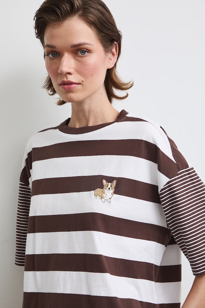 T-shirt damski bawełniany Medicine beżowy RW26-TSD407