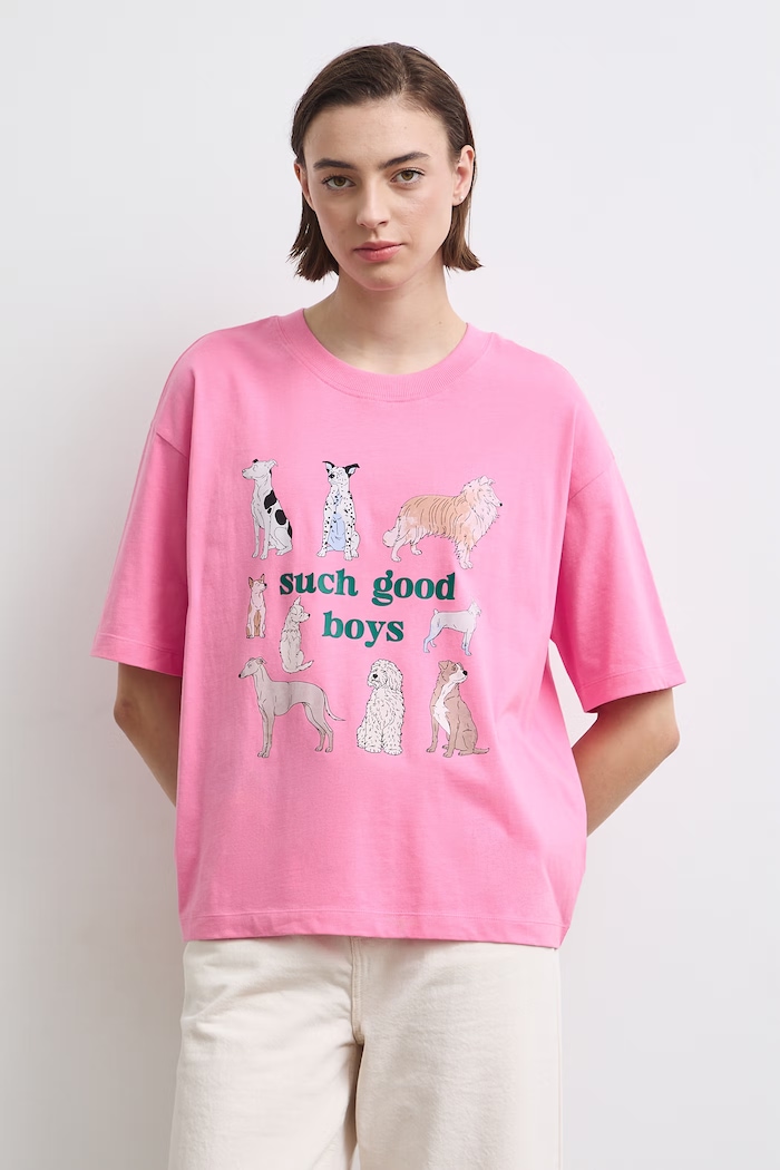 T-shirt damski bawełniany z kolekcji Adela Madej x Medicine RW26-TSD408 różowy RW26