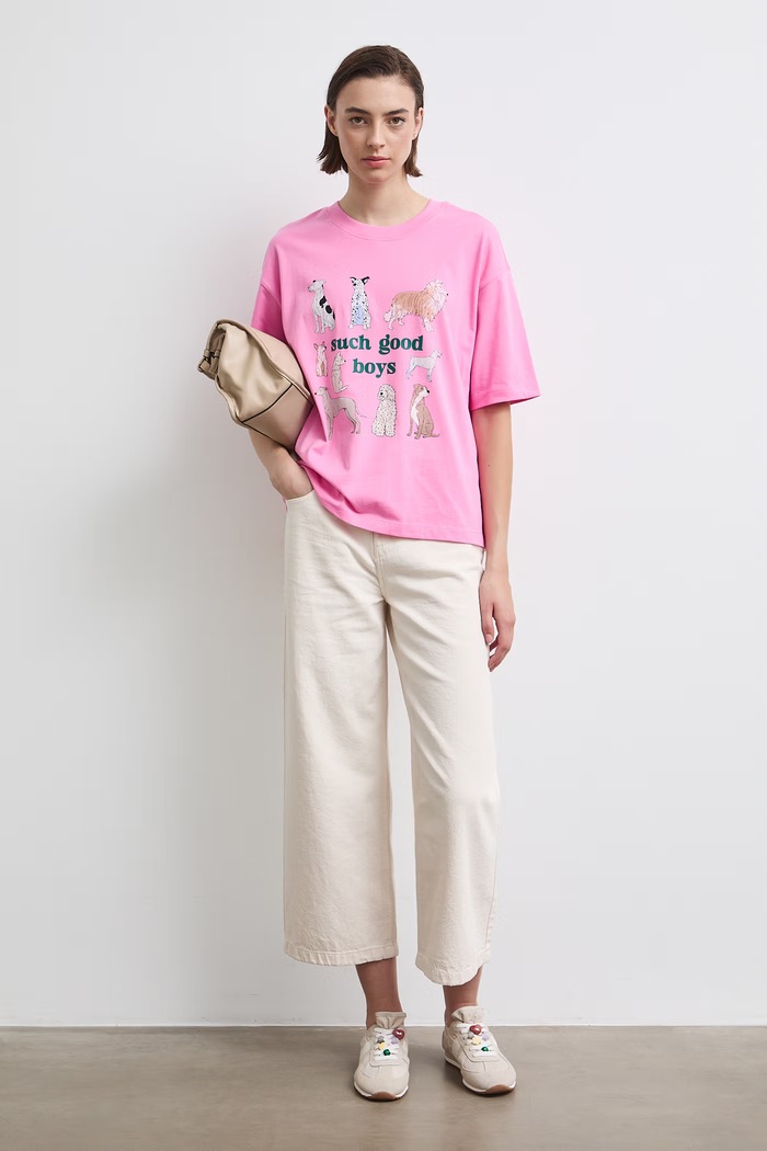 Odzież T-shirt damski bawełniany z kolekcji Adela Madej x Medicine RW26-TSD408 różowy
