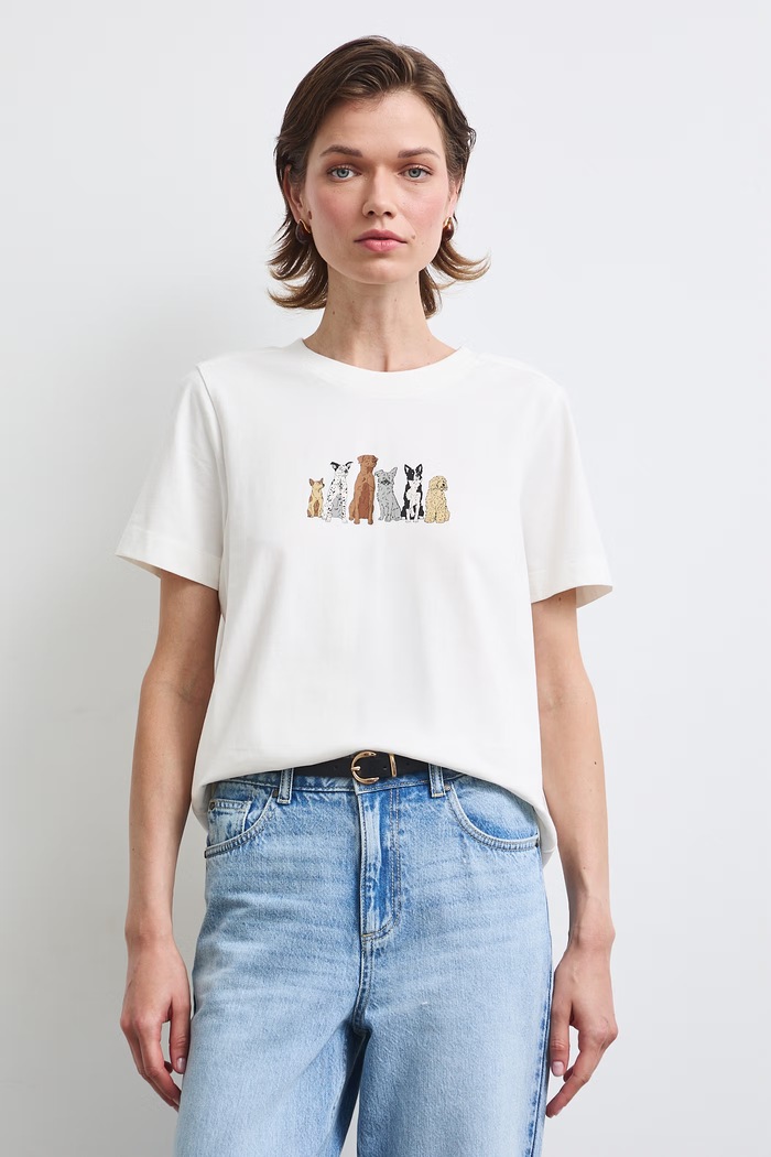 T-shirt damski bawełniany z kolekcji Adela Madej x Medicine RW26-TSD410 beżowy RW26