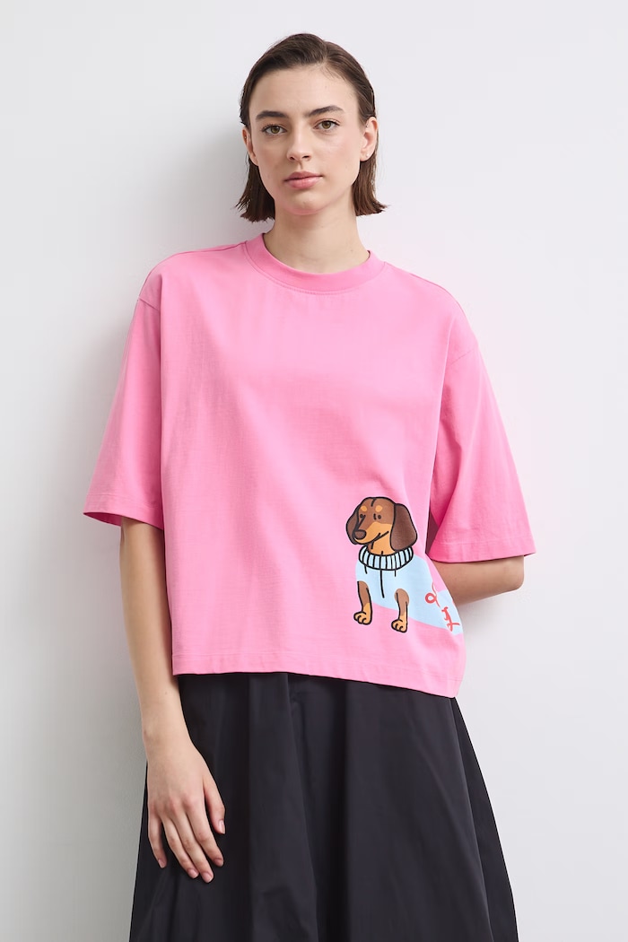 T-shirt damski bawełniany z kolekcji Adela Madej x Medicine RW26-TSD411 różowy RW26