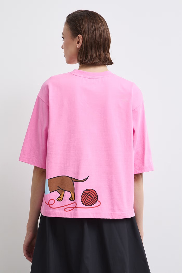 T-shirt damski bawełniany z kolekcji Adela Madej x Medicine RW26-TSD411 różowy