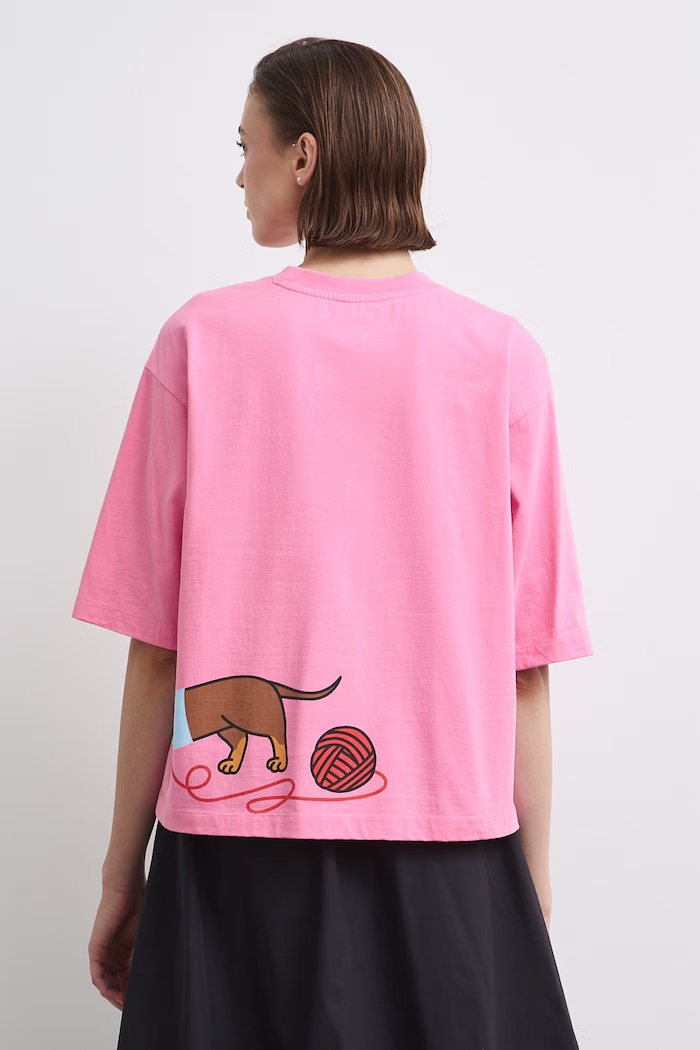 T-shirt damski bawełniany z kolekcji Adela Madej x Medicine RW26-TSD411 różowy