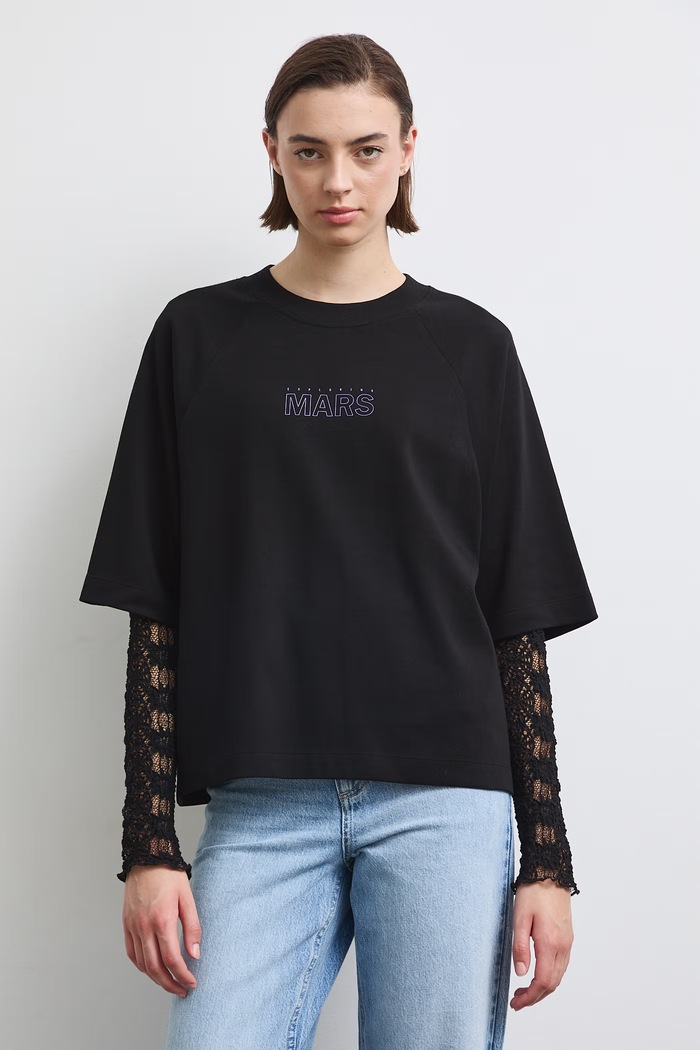 Medicine T-shirt γυναικείο βαμβακερό RW26-TSD450 μαύρο RW26