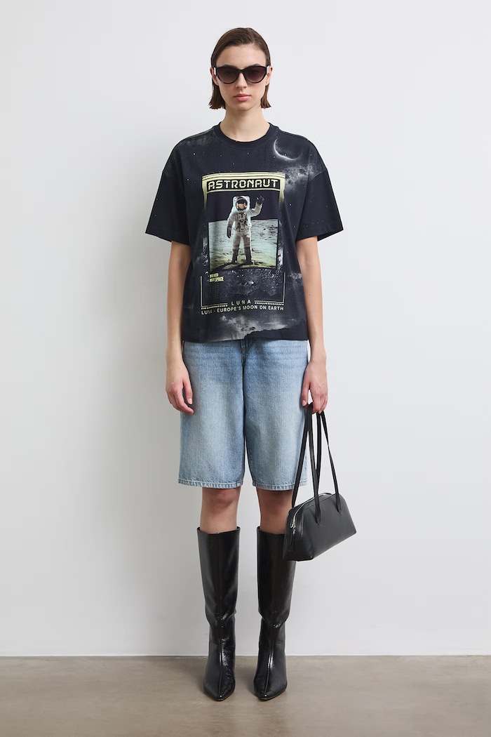 Ρούχα Medicine T-shirt γυναικείο βαμβακερό RW26-TSD453 μαύρο