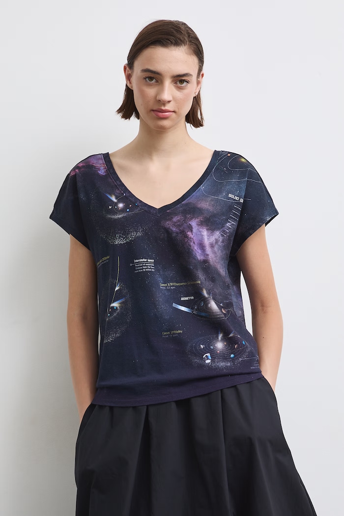 Medicine T-shirt γυναικείο βαμβακερό RW26-TSD455 πολύχρωμο RW26