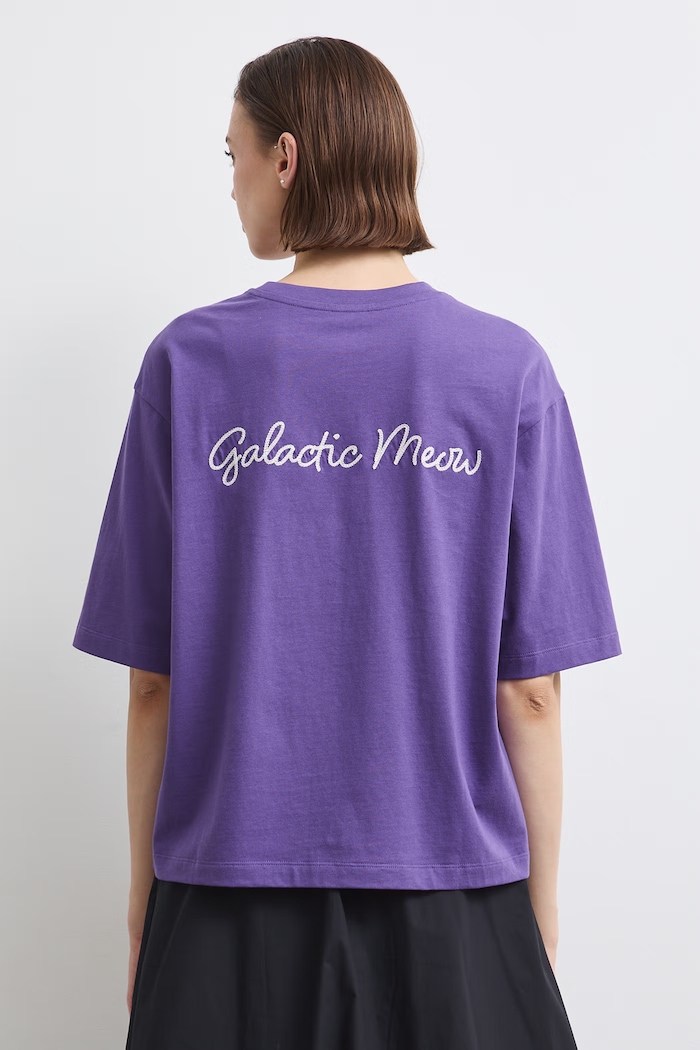 Odzież Medicine T-shirt damski bawełniany RW26-TSD457 fioletowy