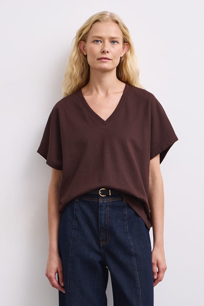 Medicine T-shirt damski bawełniany RW26-TSD610 brązowy RW26