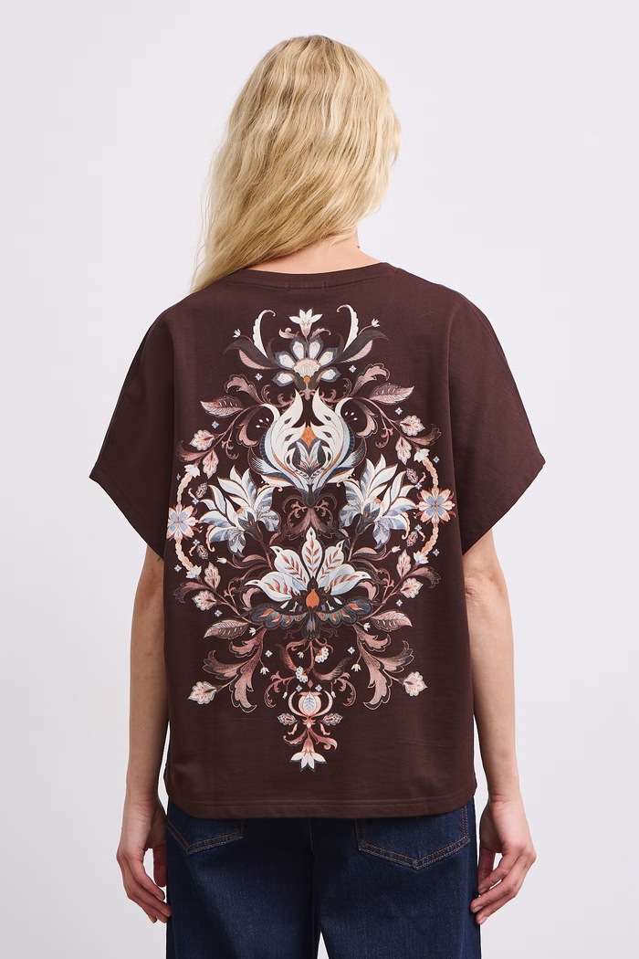 T-shirt damski bawełniany Medicine RW26-TSD610 brązowy