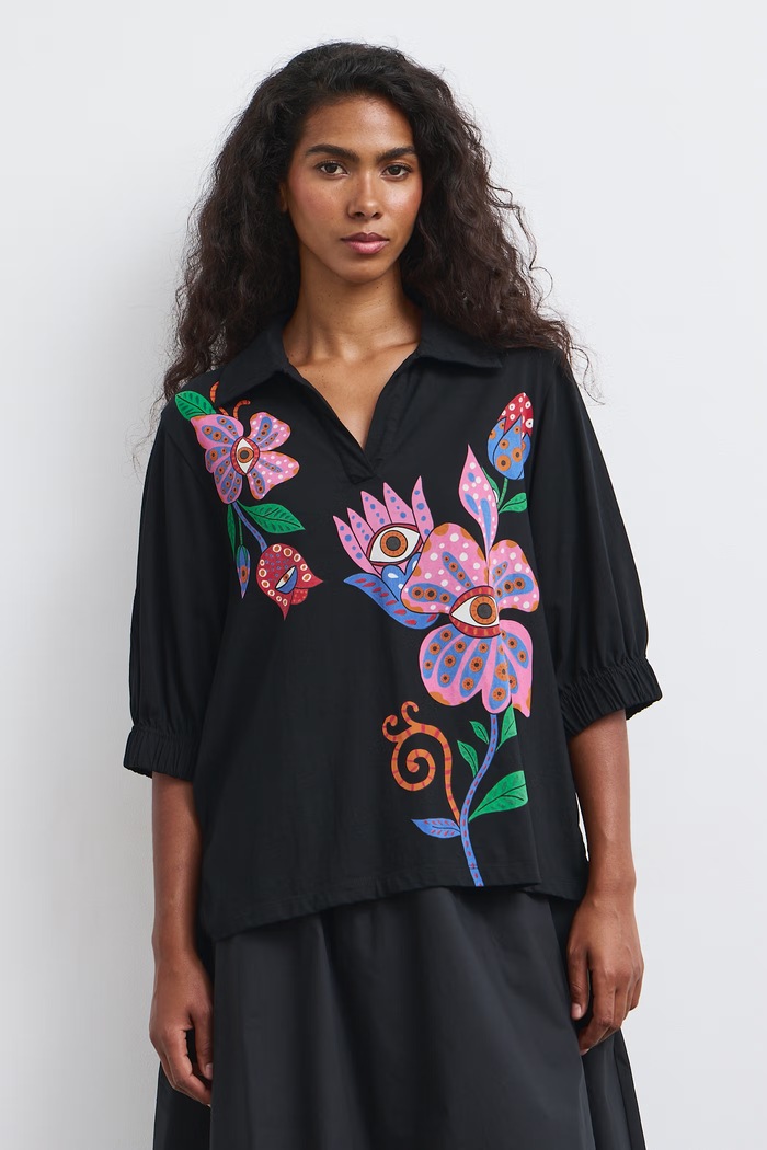 Medicine T-shirt damski bawełniany RW26-TSD657 czarny RW26