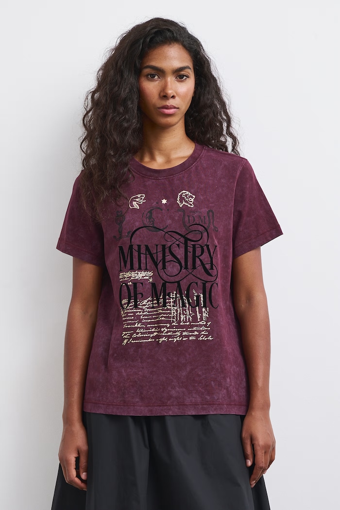 Medicine T-shirt damski bawełniany RW26-TSD673 bordowy RW26