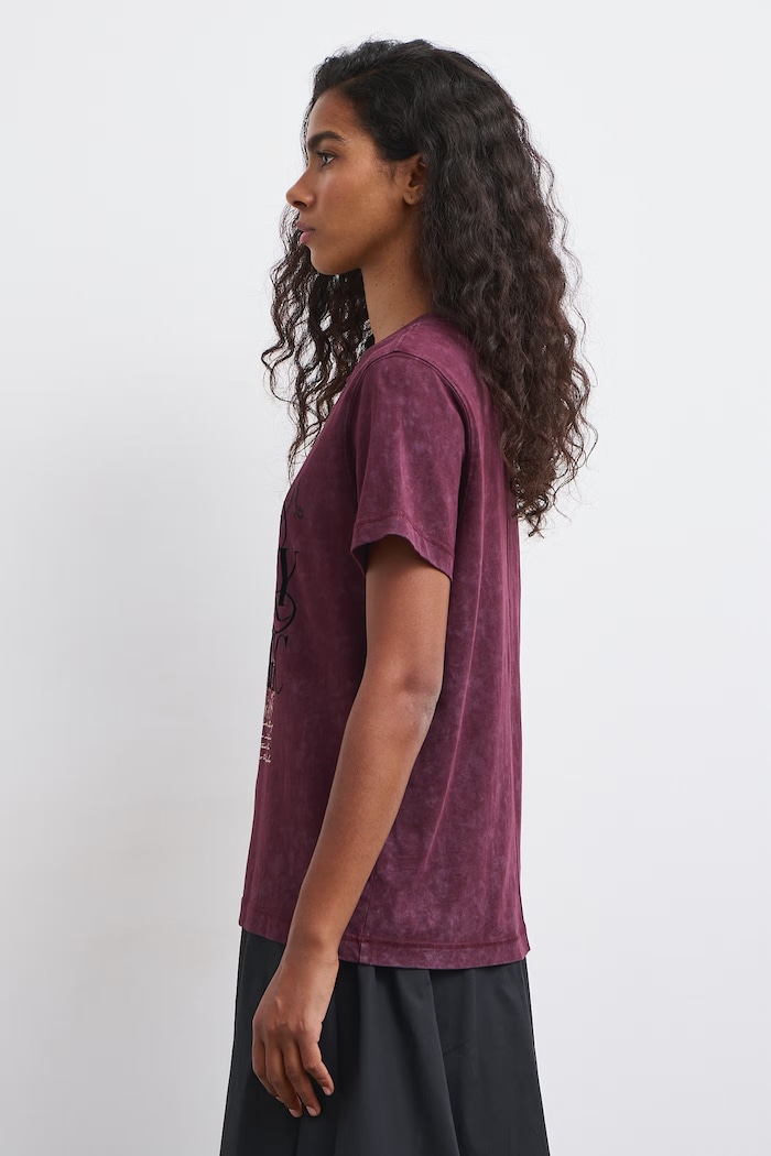 Odzież Medicine T-shirt damski bawełniany RW26-TSD673 bordowy