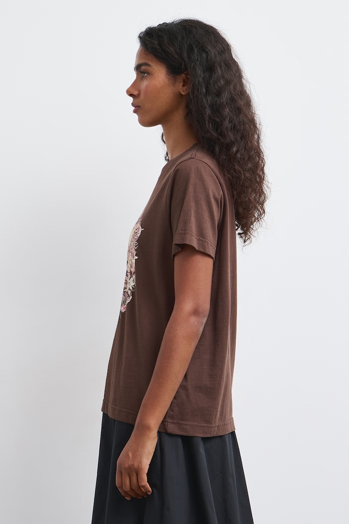 Odzież Medicine T-shirt damski bawełniany RW26-TSD675 brązowy