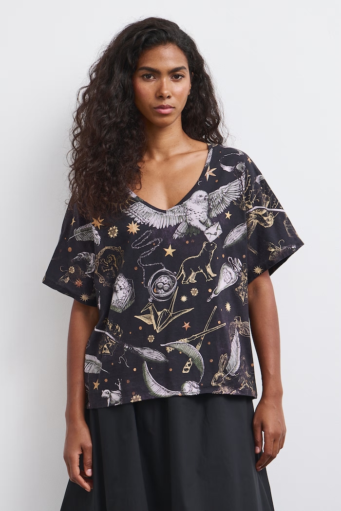 Medicine T-shirt oversize damski bawełniany RW26-TSD683 czarny RW26