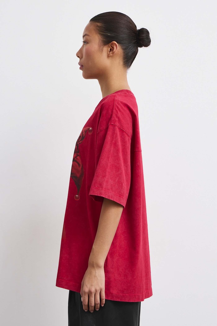 Odzież T-shirt damski bawełniany z kolekcji Wiesław Wałkuski x Medicine RW26-TSD750 czerwony