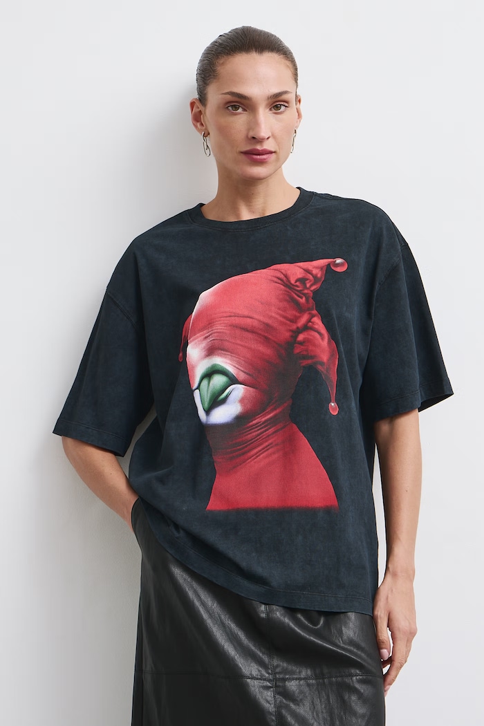 T-shirt damski bawełniany z kolekcji Wiesław Wałkuski x Medicine RW26-TSD750 szary RW26