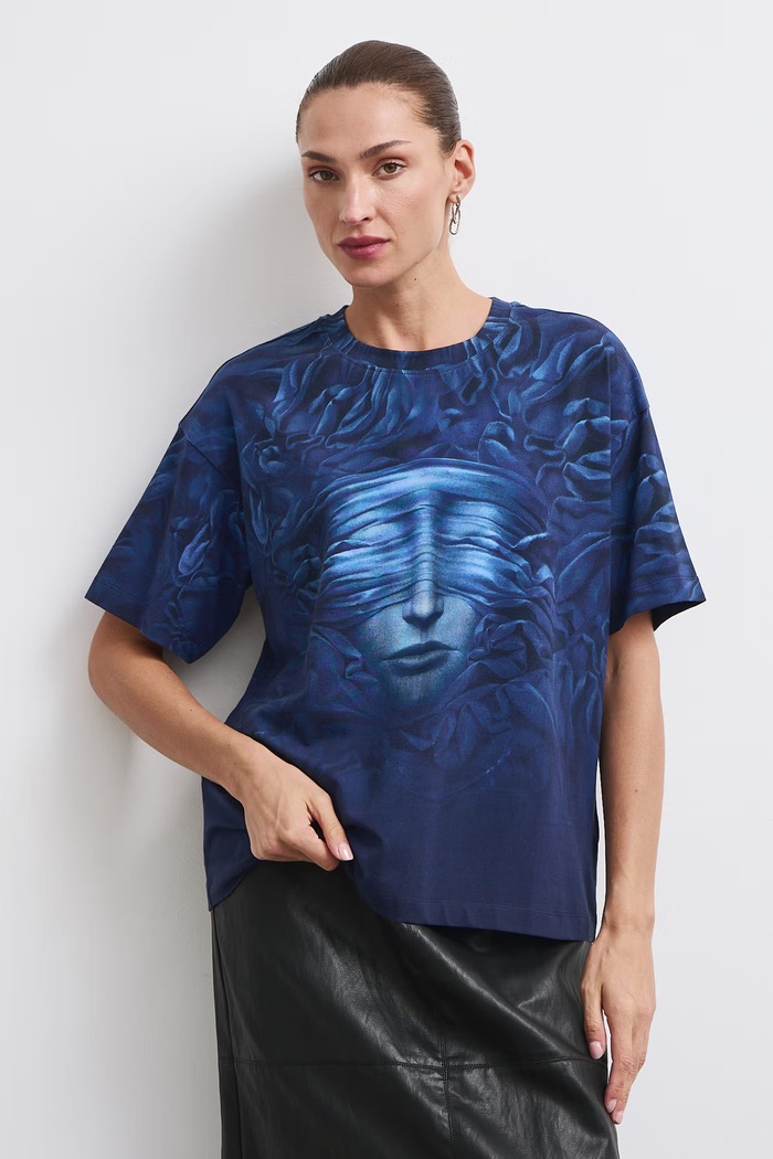 Medicine T-shirt damski RW26-TSD751 granatowy RW26