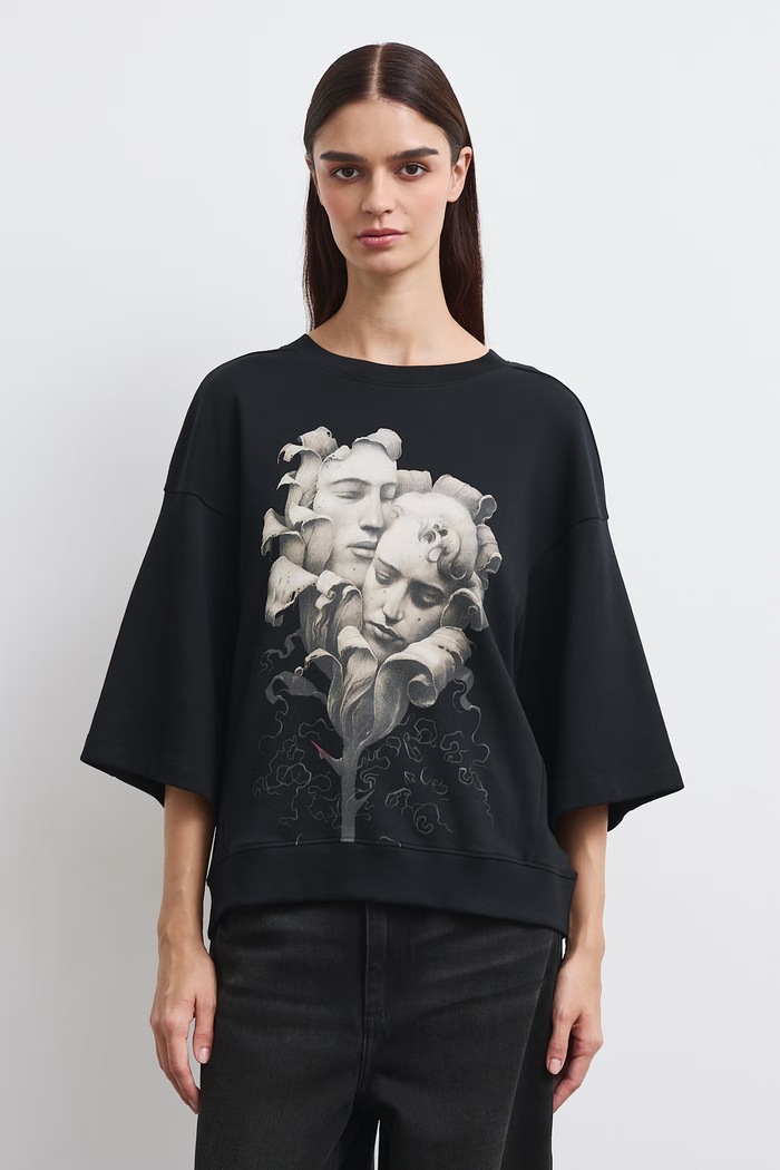 Medicine T-shirt damski bawełniany RW26-TSD752 czarny RW26