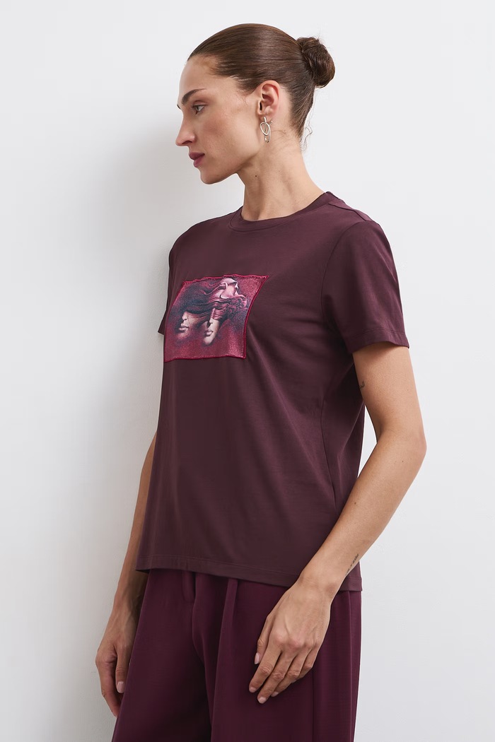 Odzież Medicine T-shirt damski RW26-TSD753 bordowy
