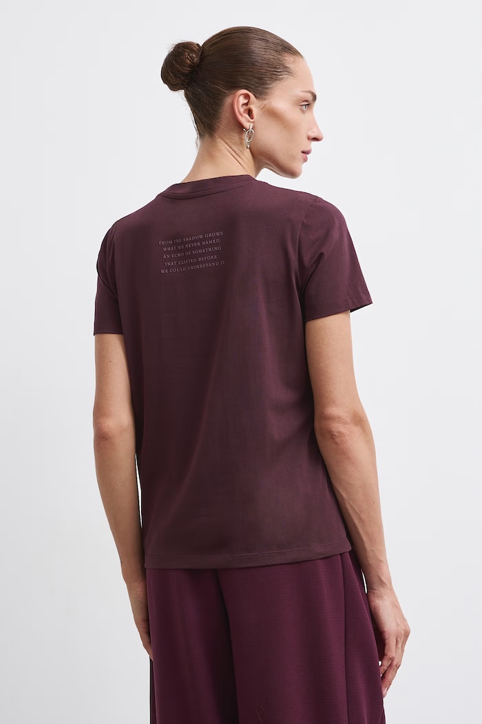 T-shirt damski Medicine RW26-TSD753 bordowy