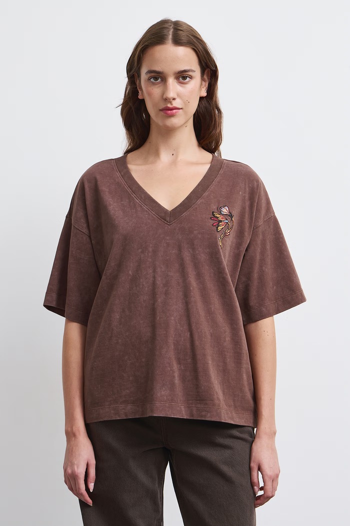 Odzież Medicine T-shirt damski bawełniany RW26-TSD803 brązowy
