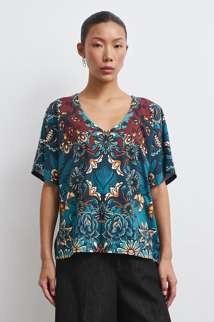 Medicine T-shirt damski bawełniany RW26-TSD808 turkusowy RW26