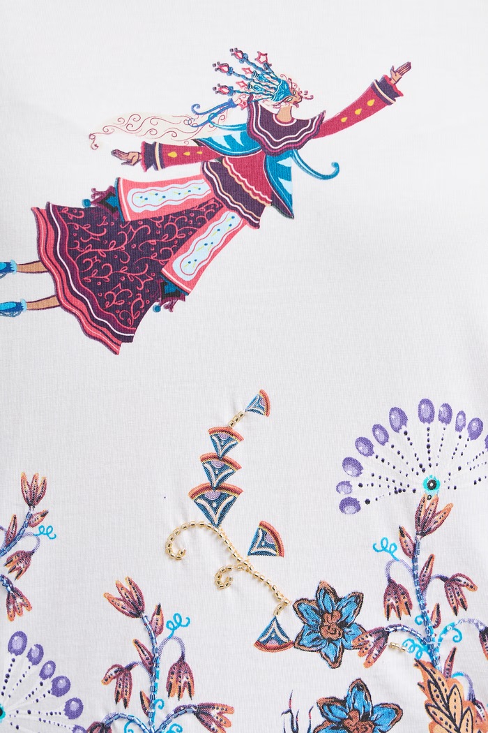 T-shirt damski bawełniany Medicine beżowy RW26-TSD850