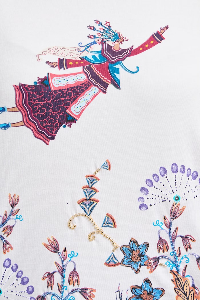T-shirt damski bawełniany Medicine beżowy RW26-TSD850