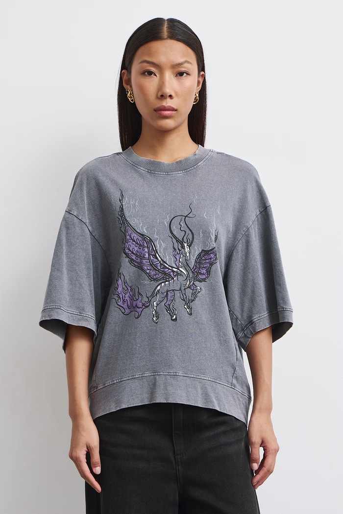 Medicine T-shirt damski bawełniany RW26-TSD853 szary RW26