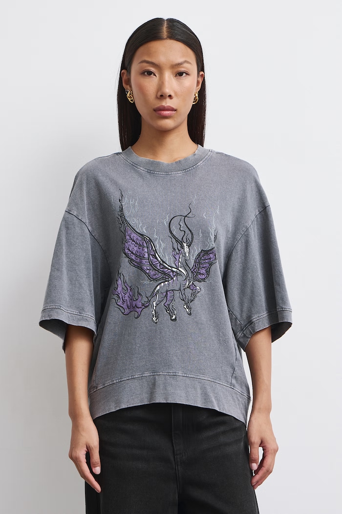 Medicine T-shirt damski bawełniany RW26-TSD853 szary RW26