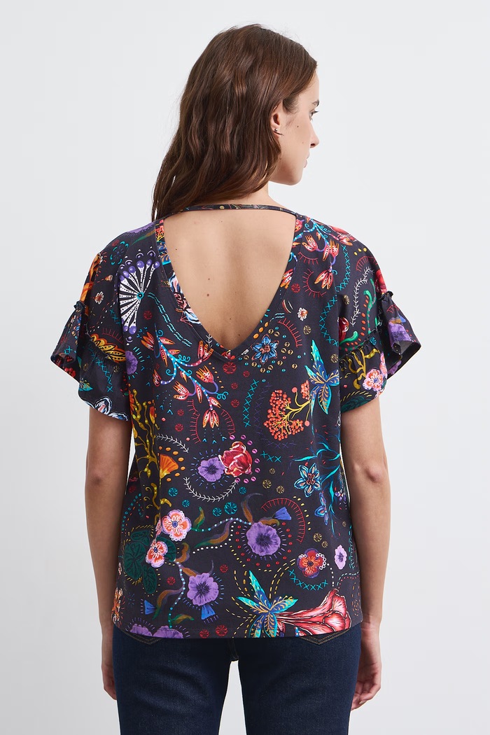 T-shirt damski bawełniany z elastanem Medicine RW26-TSD857 multicolor