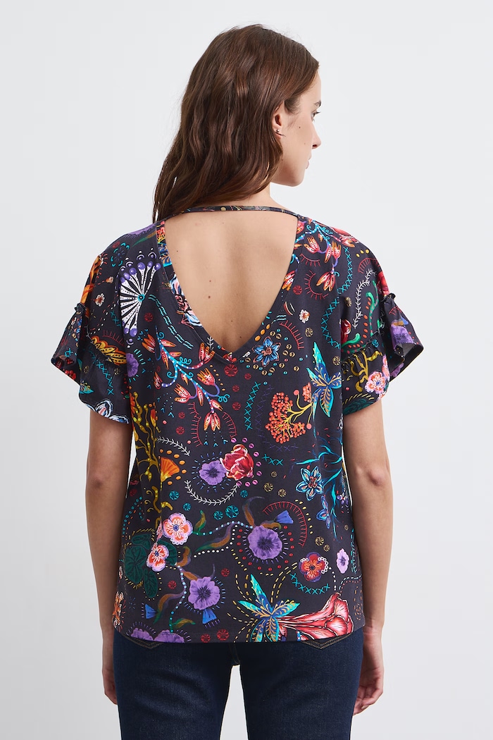 T-shirt damski bawełniany z elastanem Medicine RW26-TSD857 multicolor