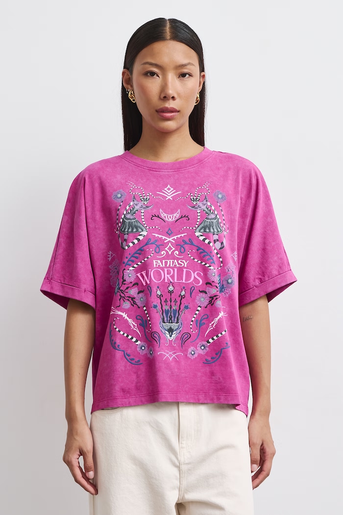 Medicine T-shirt damski bawełniany RW26-TSD858 fioletowy RW26