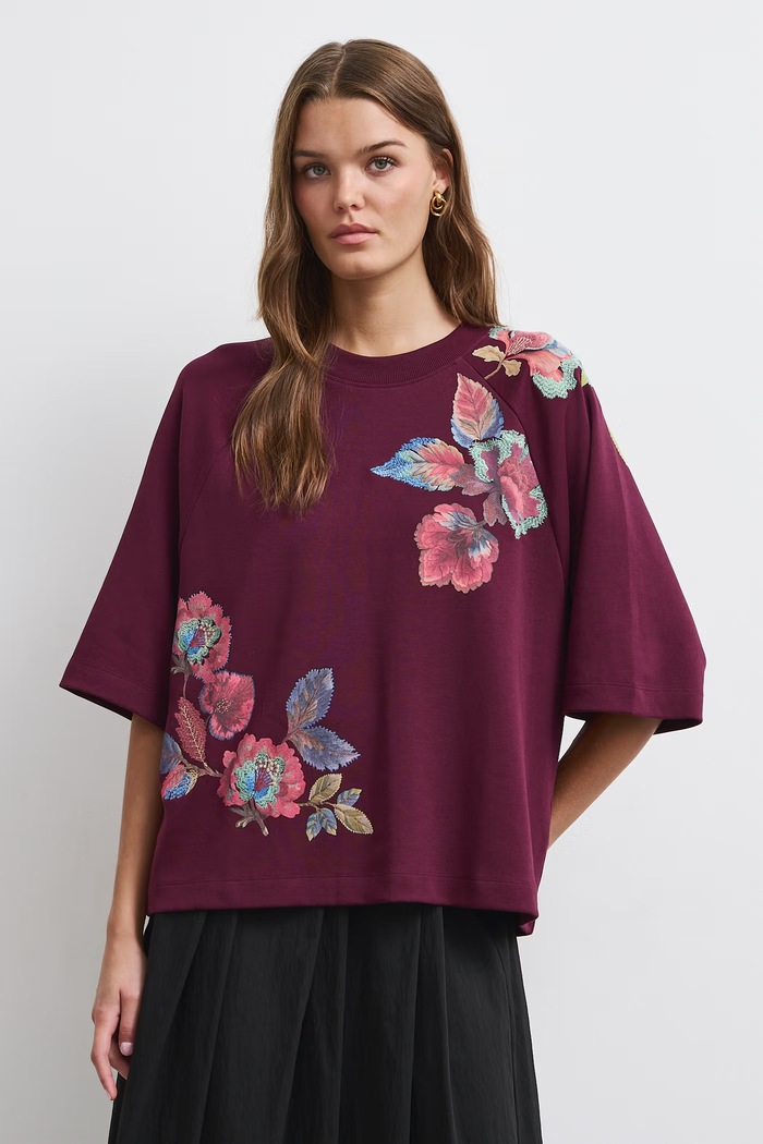 Medicine T-shirt damski bordowy RW26-TSD902