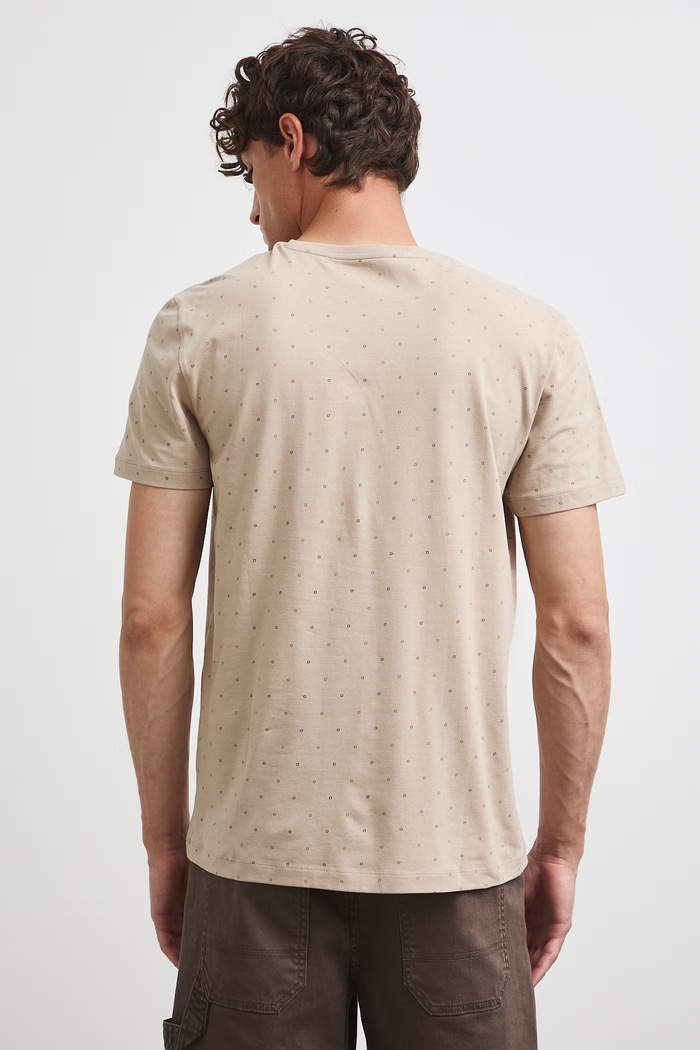 Odzież Medicine T-shirt męski bawełniany z elastanem RW26-TSM011 beżowy