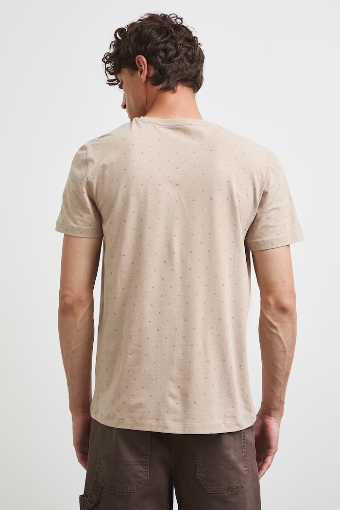 Odzież Medicine T-shirt męski bawełniany z elastanem RW26-TSM011 beżowy