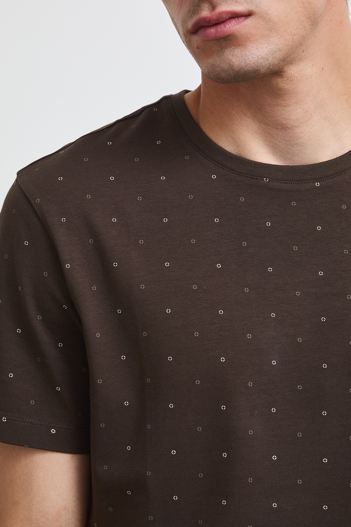 T-shirt męski bawełniany z elastanem RW26-TSM011 brązowy