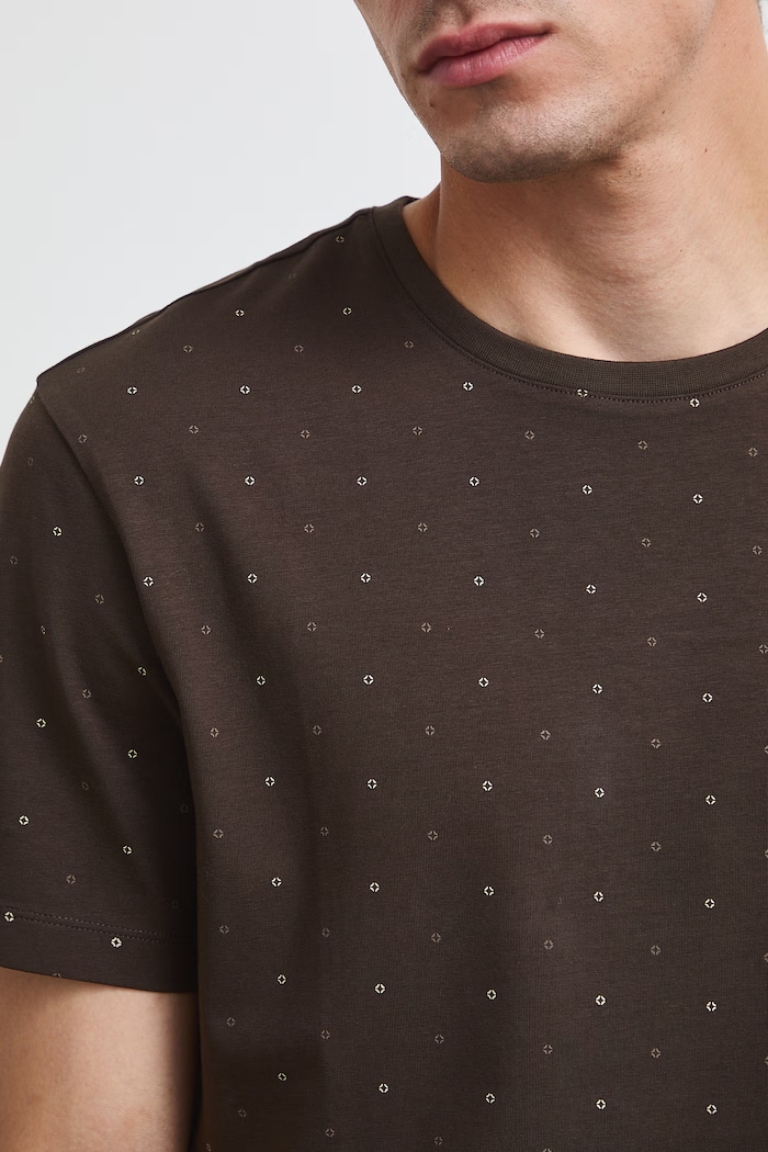 T-shirt męski bawełniany z elastanem RW26-TSM011 brązowy