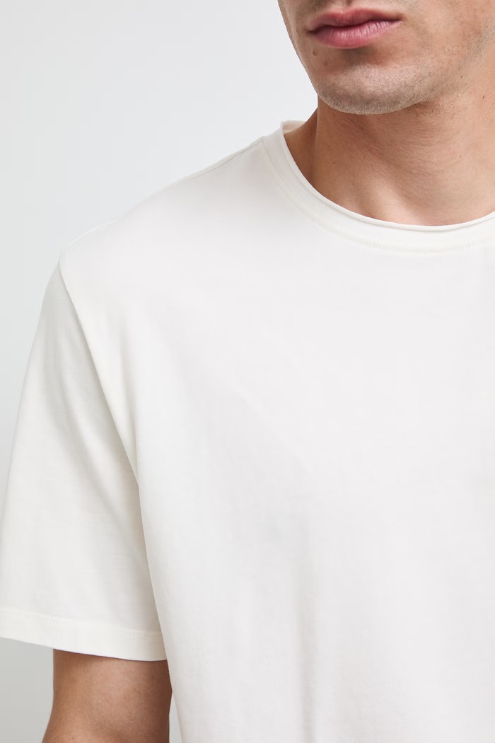 T-shirt męski bawełniany z elastanem gładki RW26-TSM013 beżowy