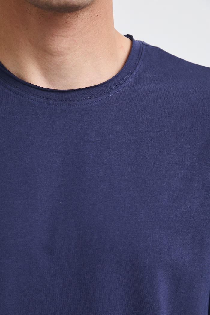 T-shirt męski bawełniany z elastanem gładki RW26-TSM013 granatowy