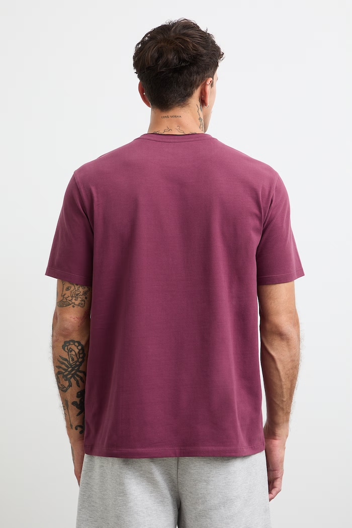 Odzież Medicine T-shirt męski bawełniany z elastanem RW26-TSM013 bordowy