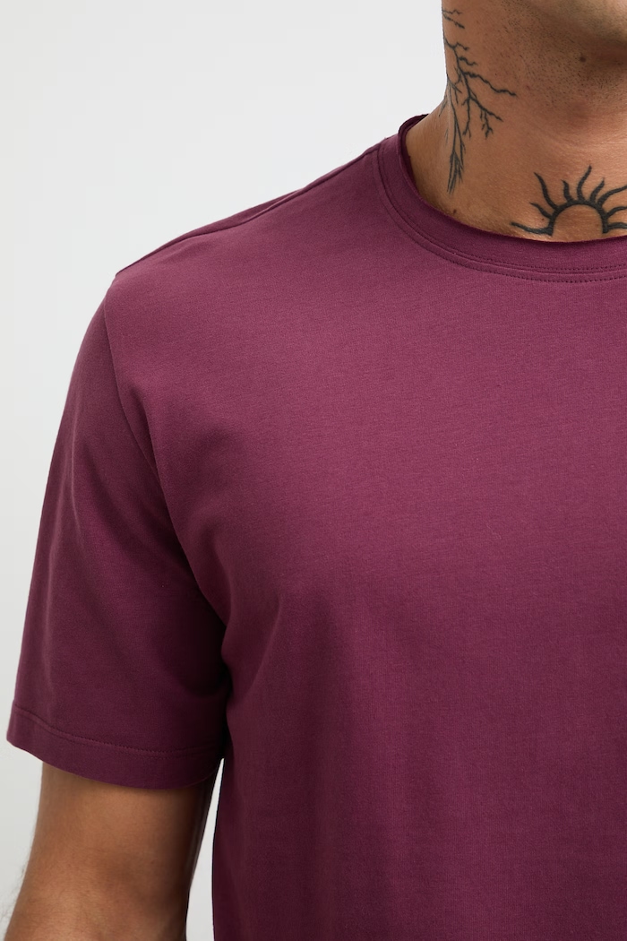 Medicine T-shirt męski bawełniany z elastanem RW26-TSM013 bordowy