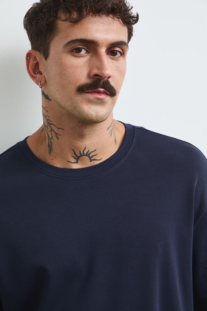 T-shirt męski bawełniany Medicine RW26-TSM044 granatowy