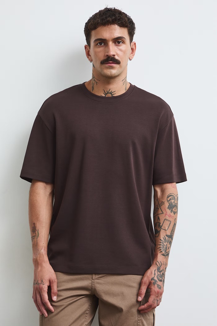 Medicine T-shirt męski bawełniany brązowy RW26-TSM044