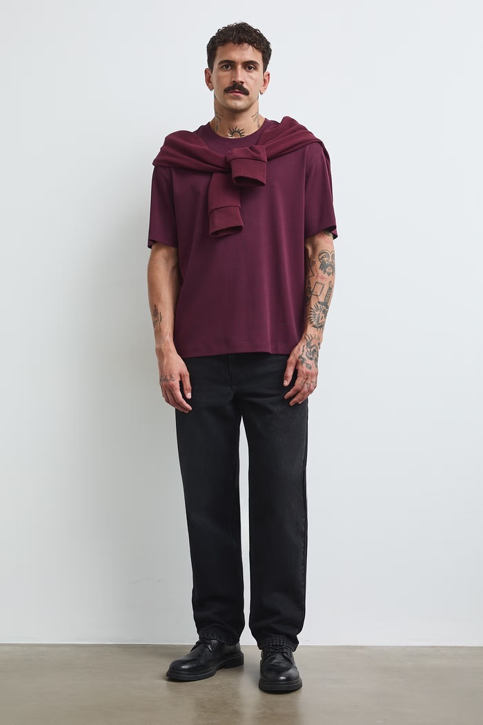 Medicine T-shirt męski bawełniany RW26-TSM044 bordowy RW26