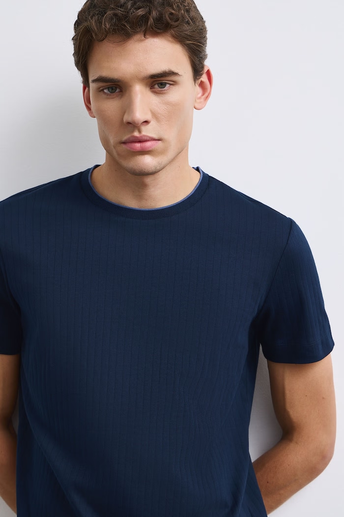T-shirt męski bawełniany Medicine RW26-TSM053 granatowy