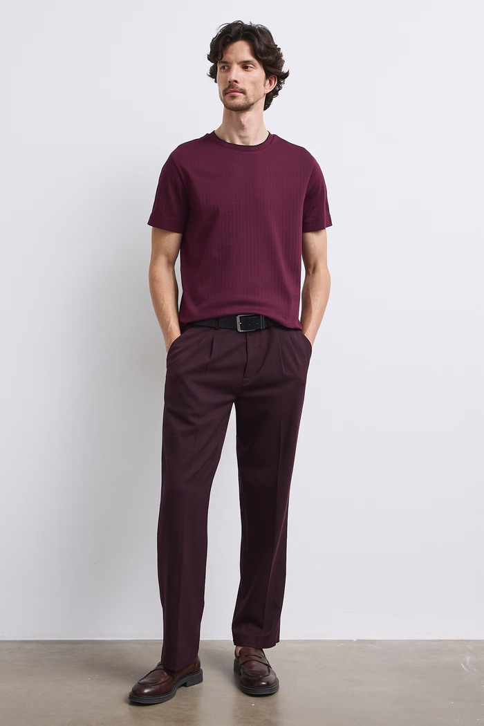 Medicine T-shirt męski bawełniany RW26-TSM053 bordowy RW26