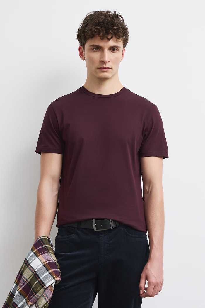 Medicine T-shirt męski bawełniany bordowy RW26-TSM082