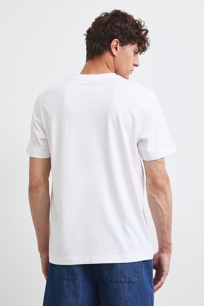 Oblečenie Tričko pánske bavlnené s potlačou RW26-TSM114 biela