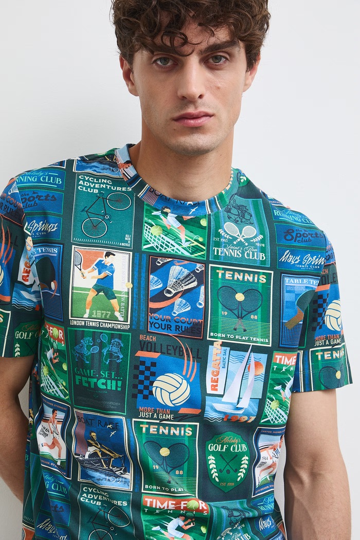 Medicine T-shirt męski bawełniany z elastanem zielony RW26-TSM115